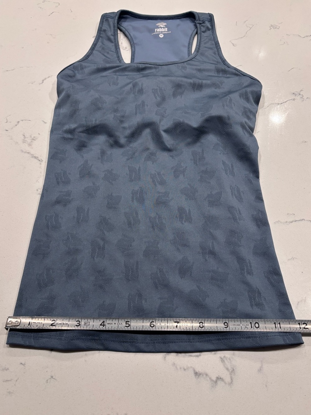Run In Rabbit  Built in Bra Tank XS Blue - Picture 5 of 11
